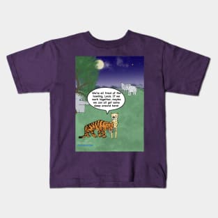 Enormously Funny Cartoons Howling Wolves Kids T-Shirt